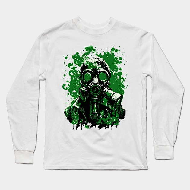 Gas mask Long Sleeve T-Shirt by DragonDream